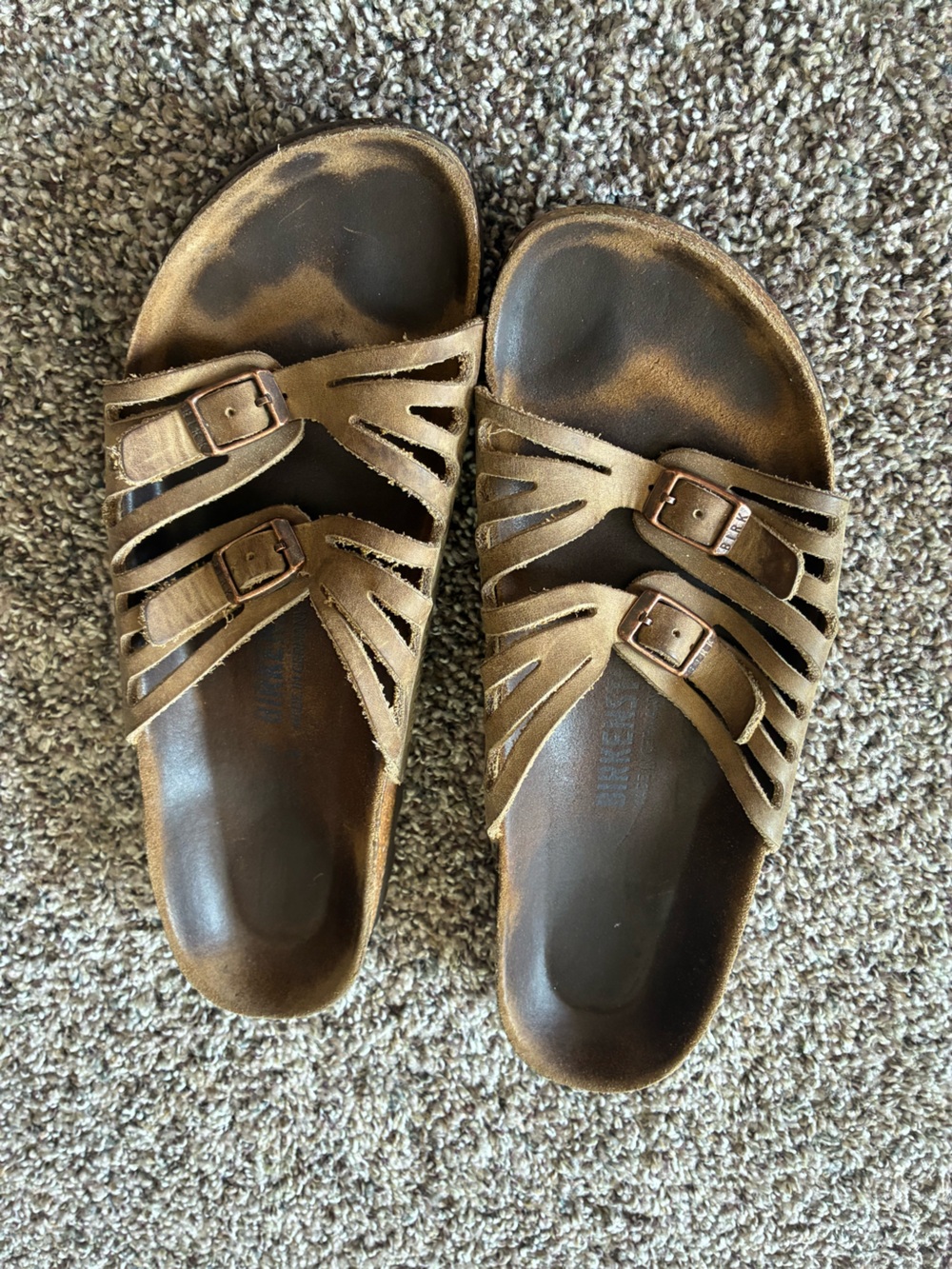 Birkenstock Granada Brown Suede Double-Buckle Sandals 41